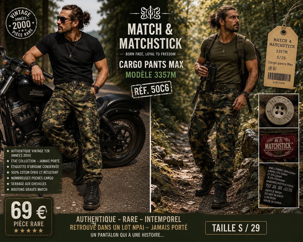 🔥 MATCH & MATCHSTICK – CARGO PANTS MAX 3357M 🔥