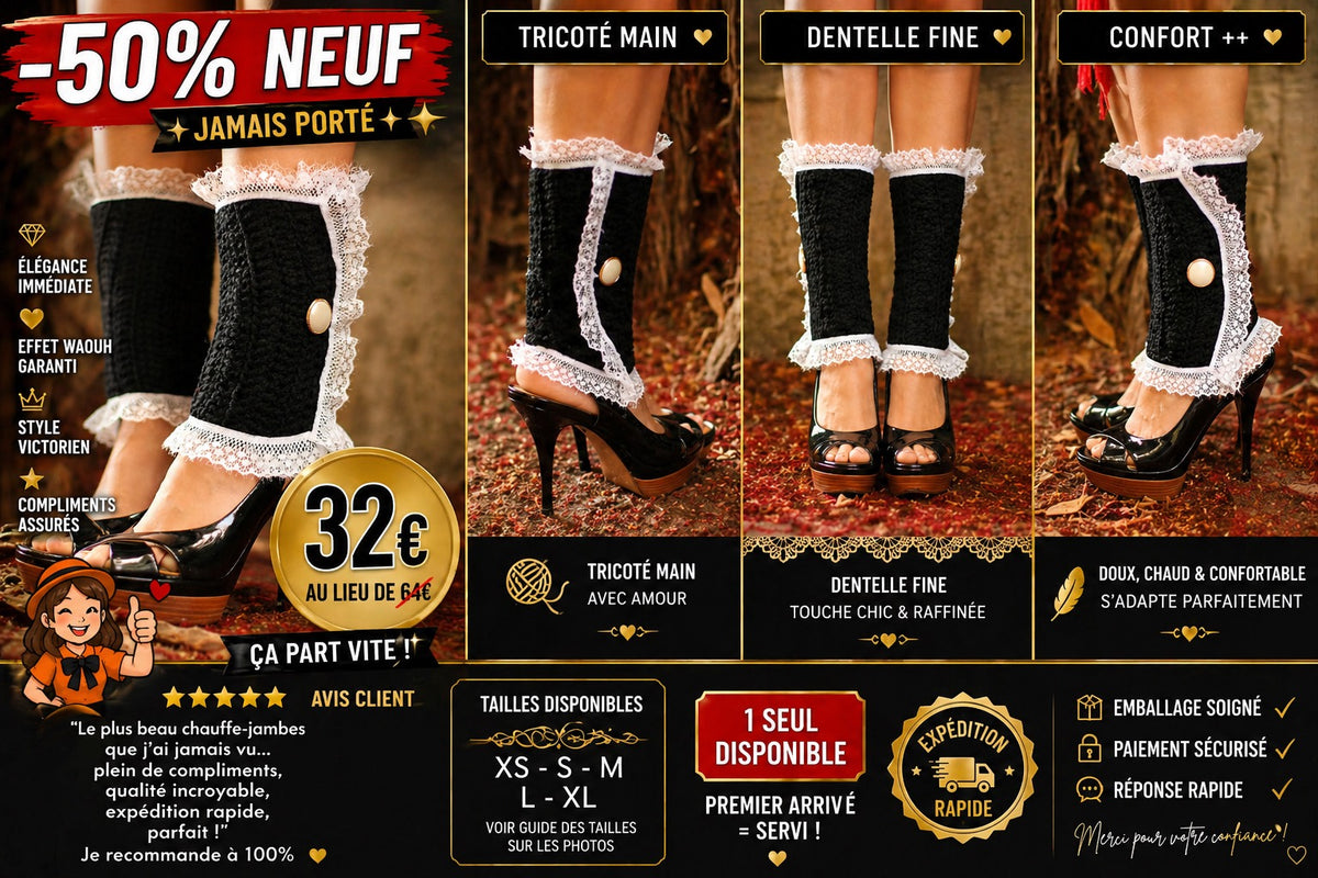 Jambières tricotées main