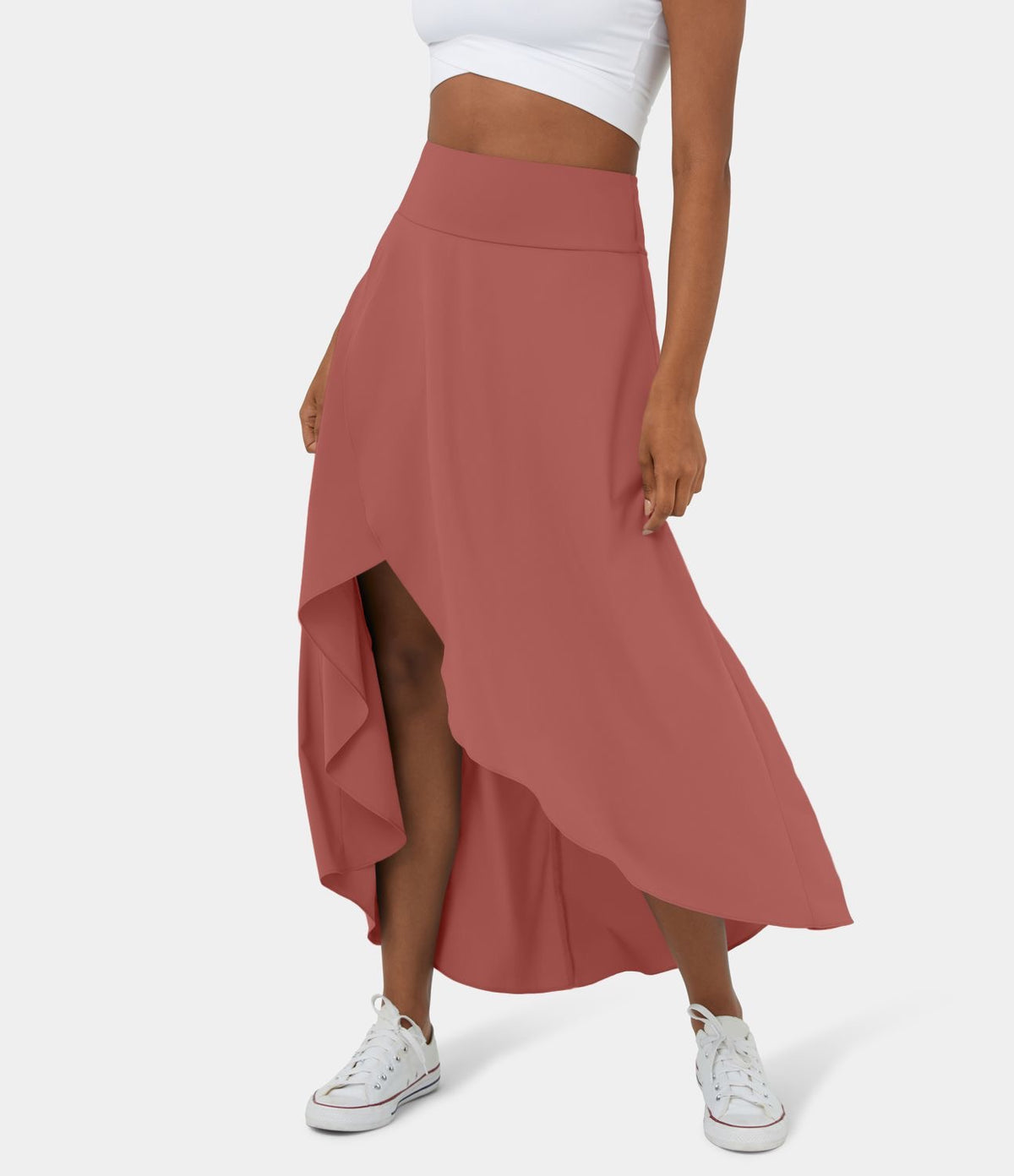 🌸 PANTALON-JUPE HALARA COLORIS BRIQUE – TAILLE L 🌸