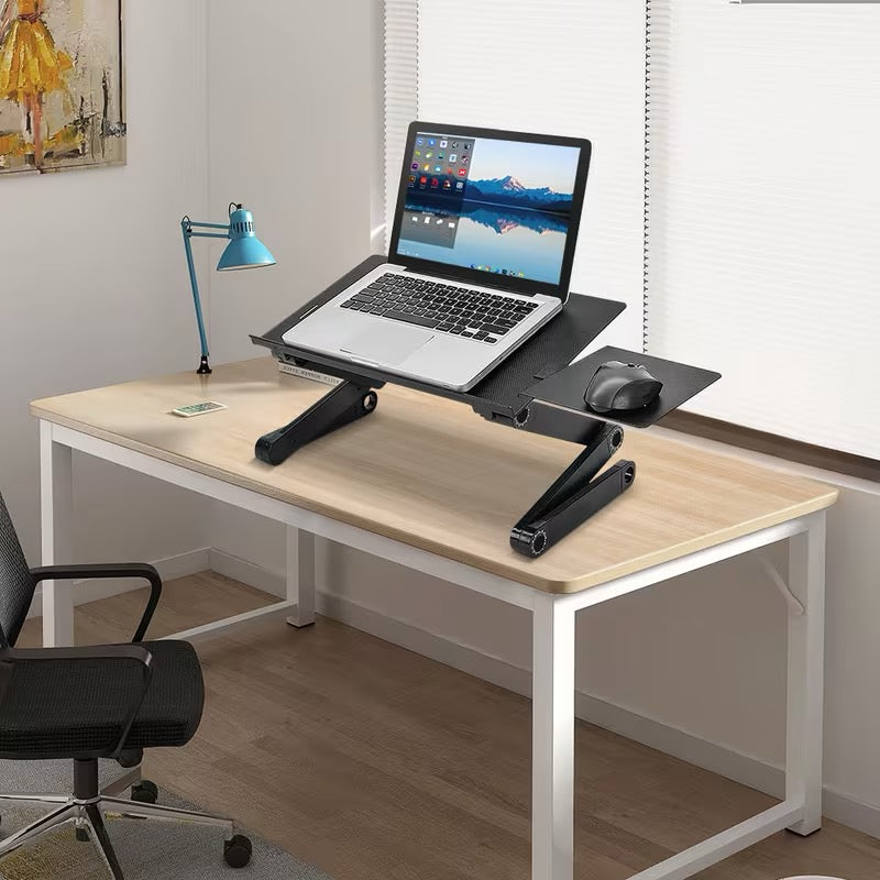 💻 TABLE ORDINATEUR PLIABLE 360° – RÉGLABLE MULTI-USAGES