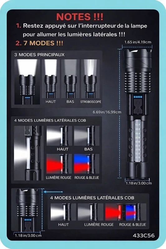 2 super zoombare USB-Taschenlampen