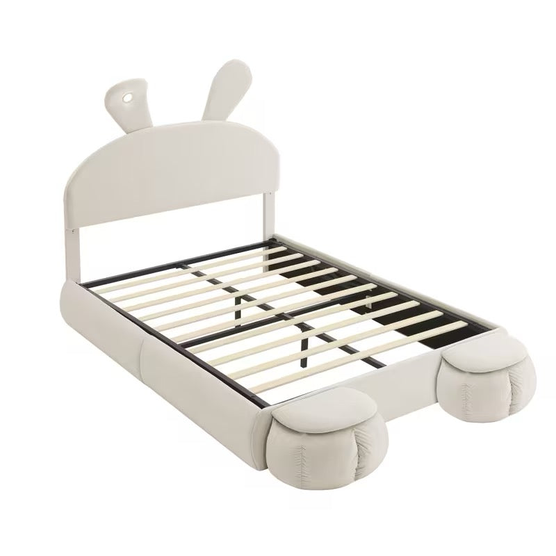 Lit enfant / ado 140x200 velours beige