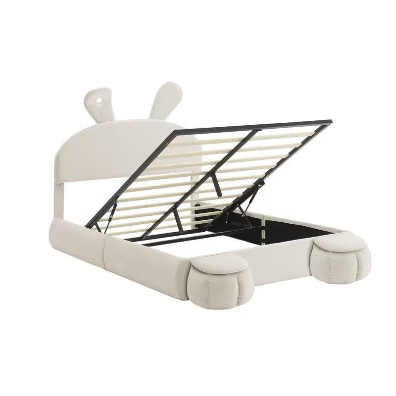 Lit enfant / ado 140x200 velours beige