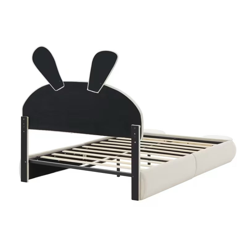 Lit enfant / ado 140x200 velours beige
