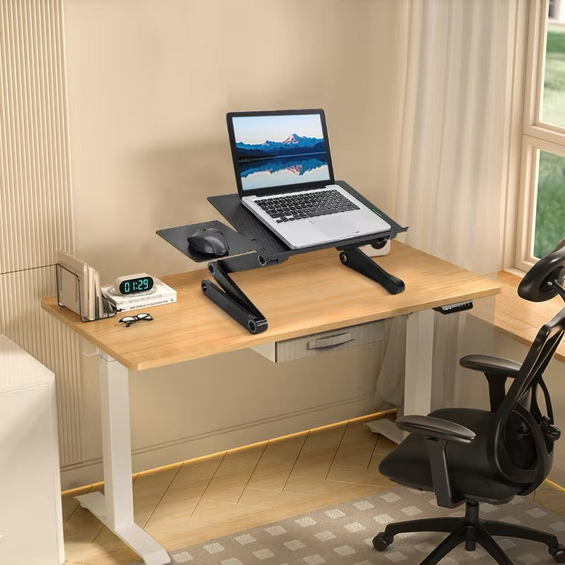 💻 TABLE ORDINATEUR PLIABLE 360° – RÉGLABLE MULTI-USAGES