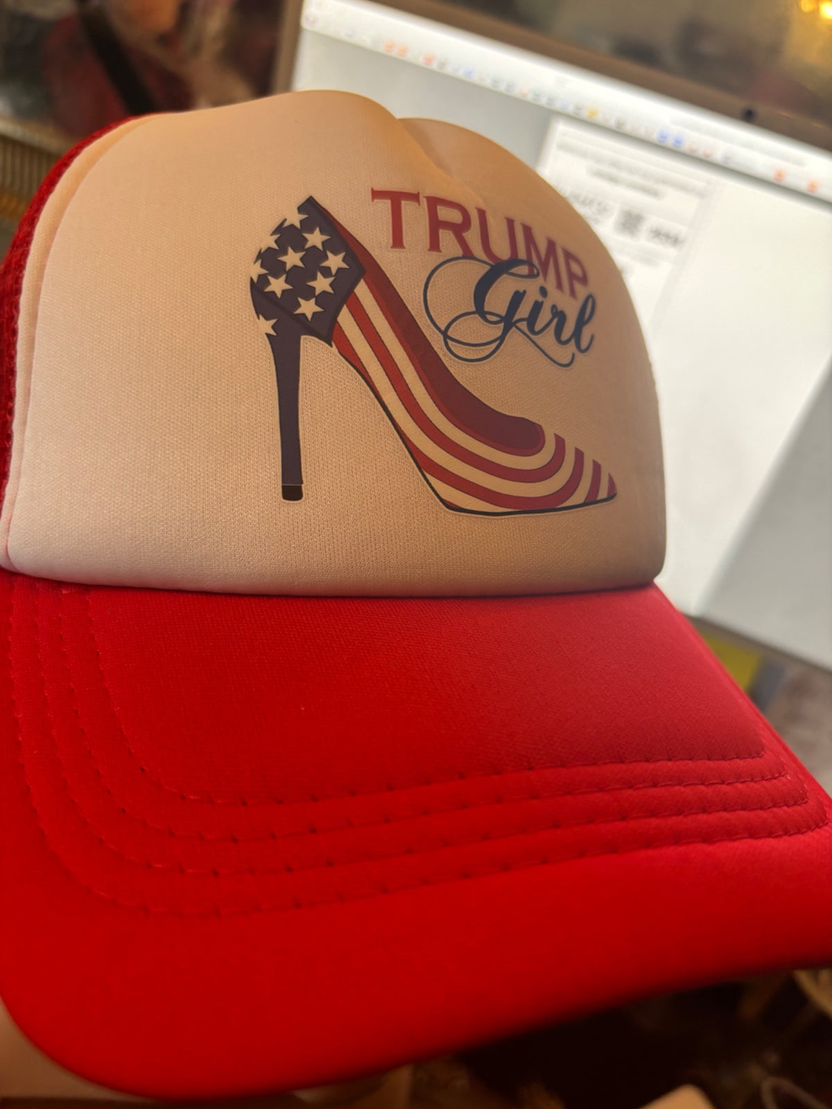 CASQUETTE "TRUMP GIRL" ROUGE & BLANCHE – ÉDITION ORIGINALE 🇺🇸
