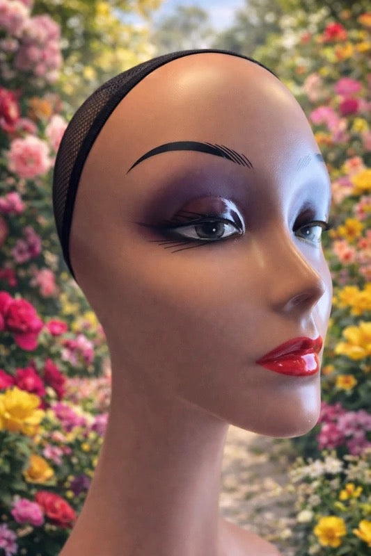 Tête de mannequin professionnelle - Teint hâlé - Taille 54