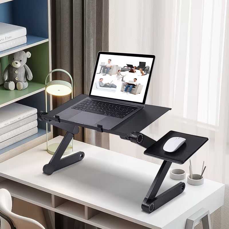 💻 TABLE ORDINATEUR PLIABLE 360° – RÉGLABLE MULTI-USAGES
