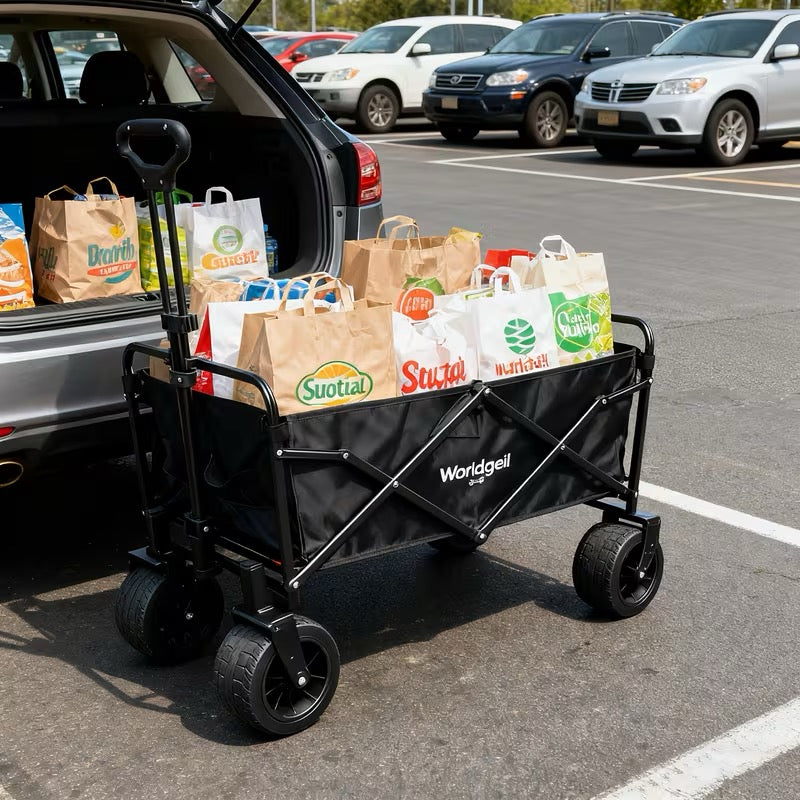 Grand Chariot de Jardin Tout-Terrain Pliable