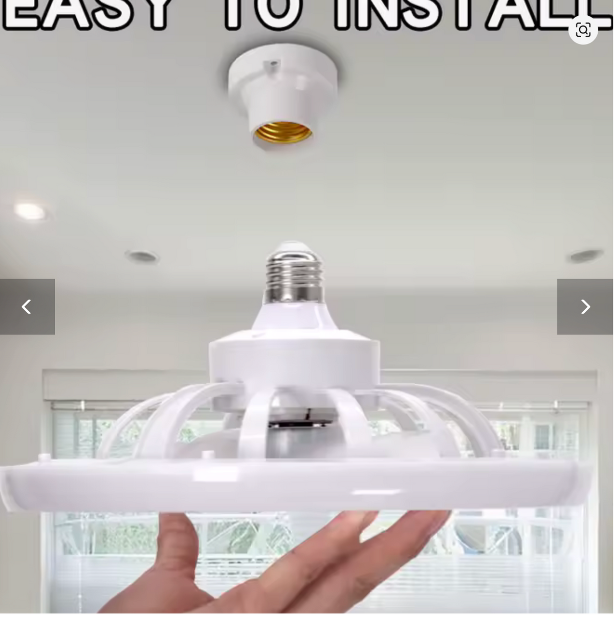 Ventilateur de plafond LED 2 en 1 avec télécommande