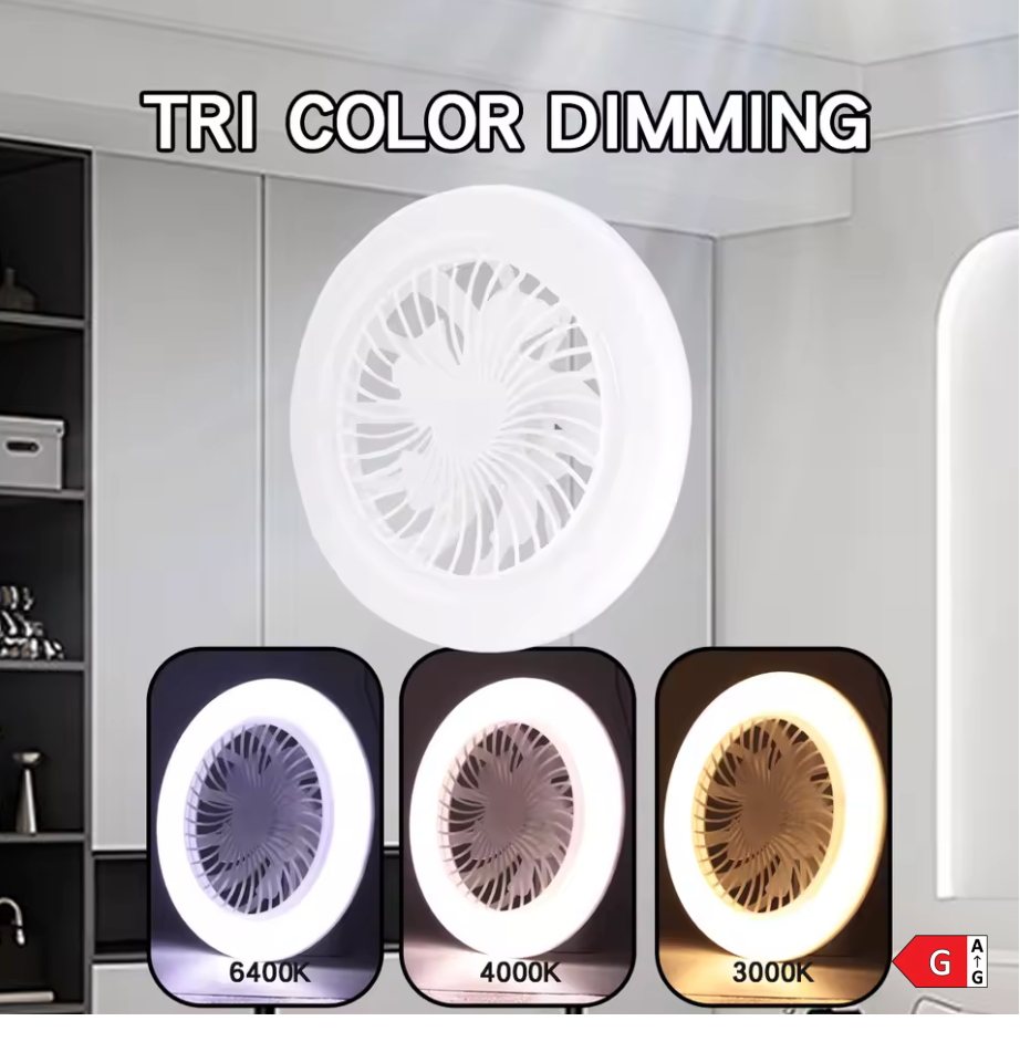 Ventilateur de plafond LED 2 en 1 avec télécommande