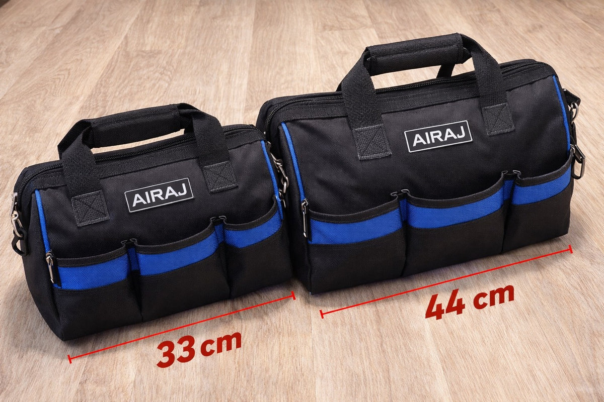 Lot de 2 sacs à outils AIRAJ – 33 et 44 cm (robustes et pratiques)
