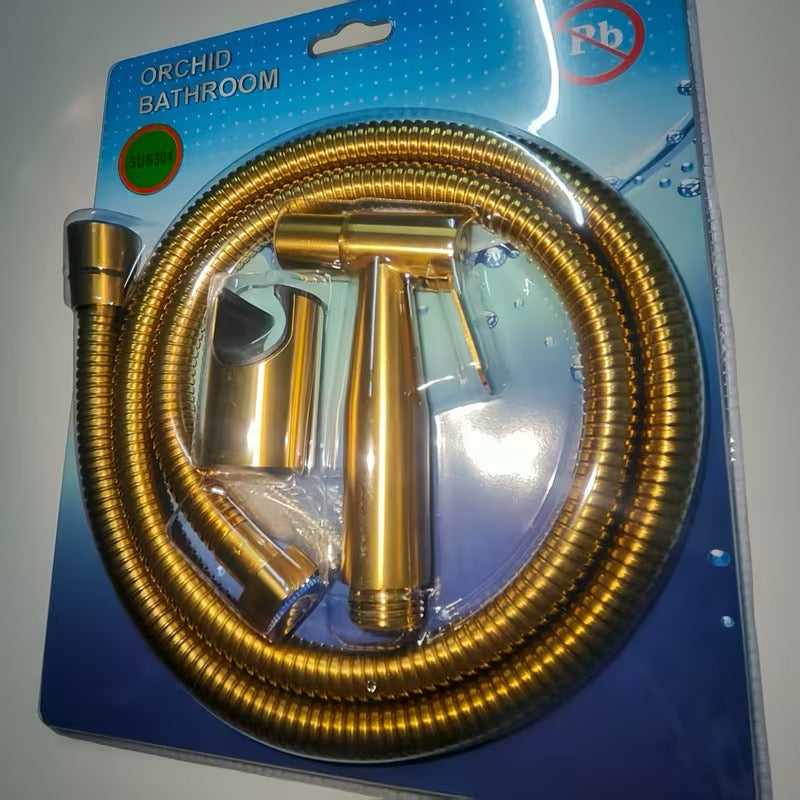 🚿 DOUCHETTE WC HYGIÈNE PREMIUM OR SATINÉ – ACIER INOXYDABLE SUS304