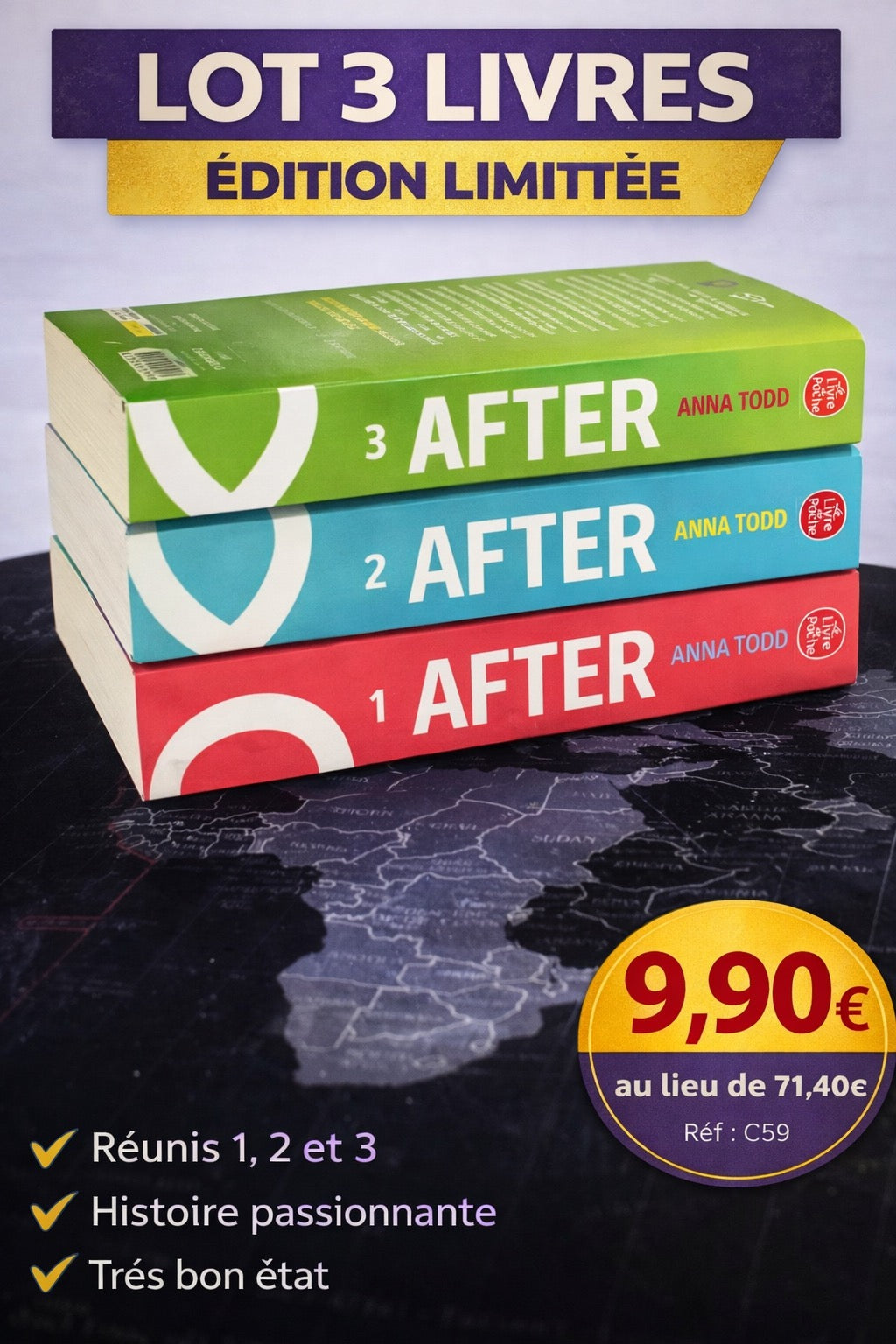 LOT 3 livres AFTER – Anna Todd 📚 Saisons 1, 2 & 3