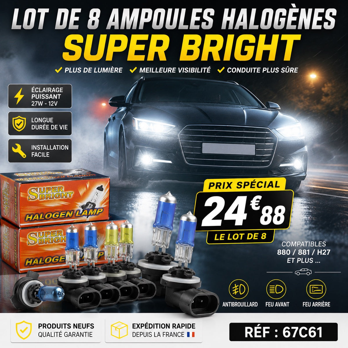 Lot 8 ampoules automobiles