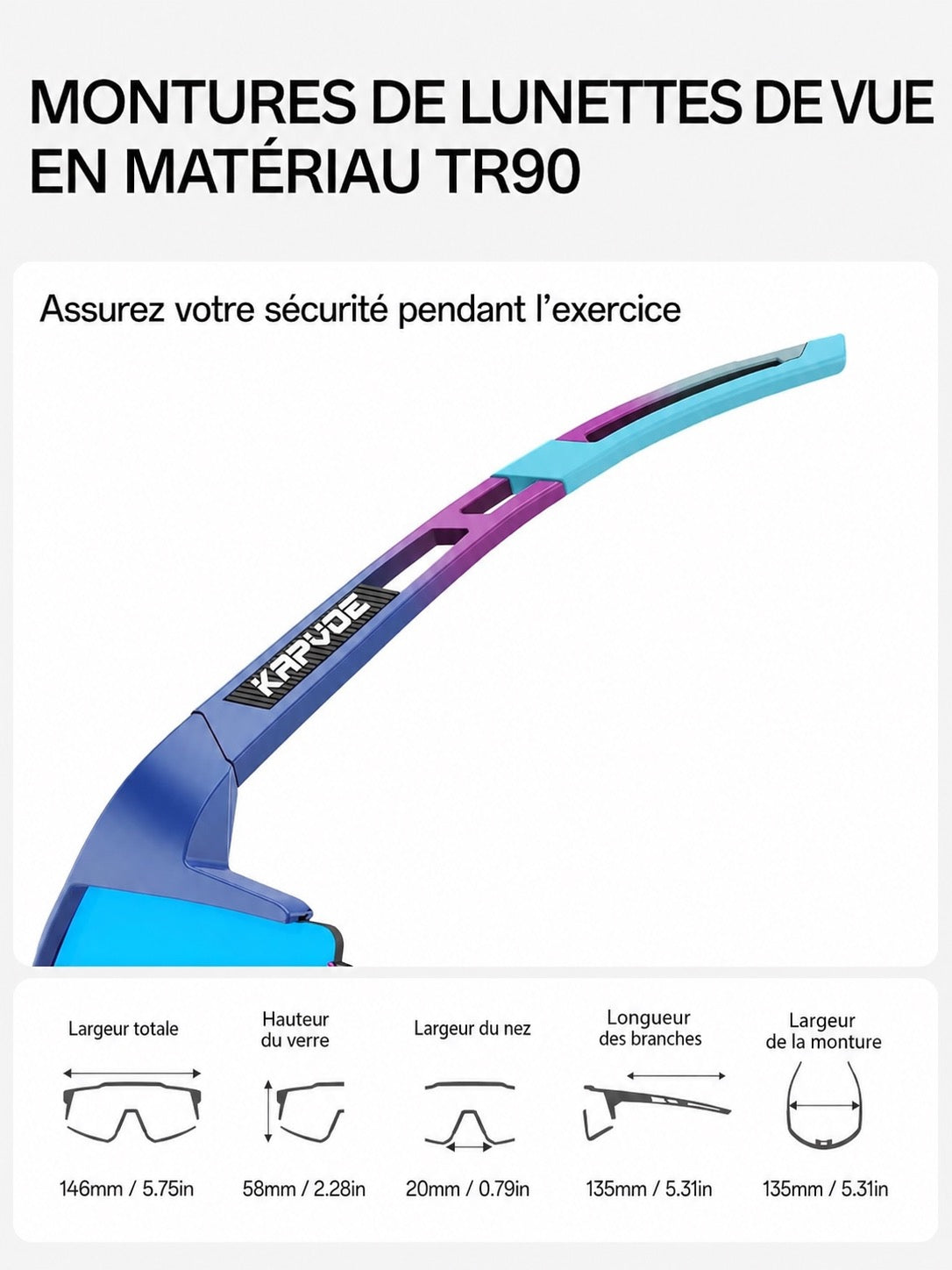 ✨ LUNETTES CYCLISME POLARISÉES KAPVOE – UV400 SPORT EXTREME ✨