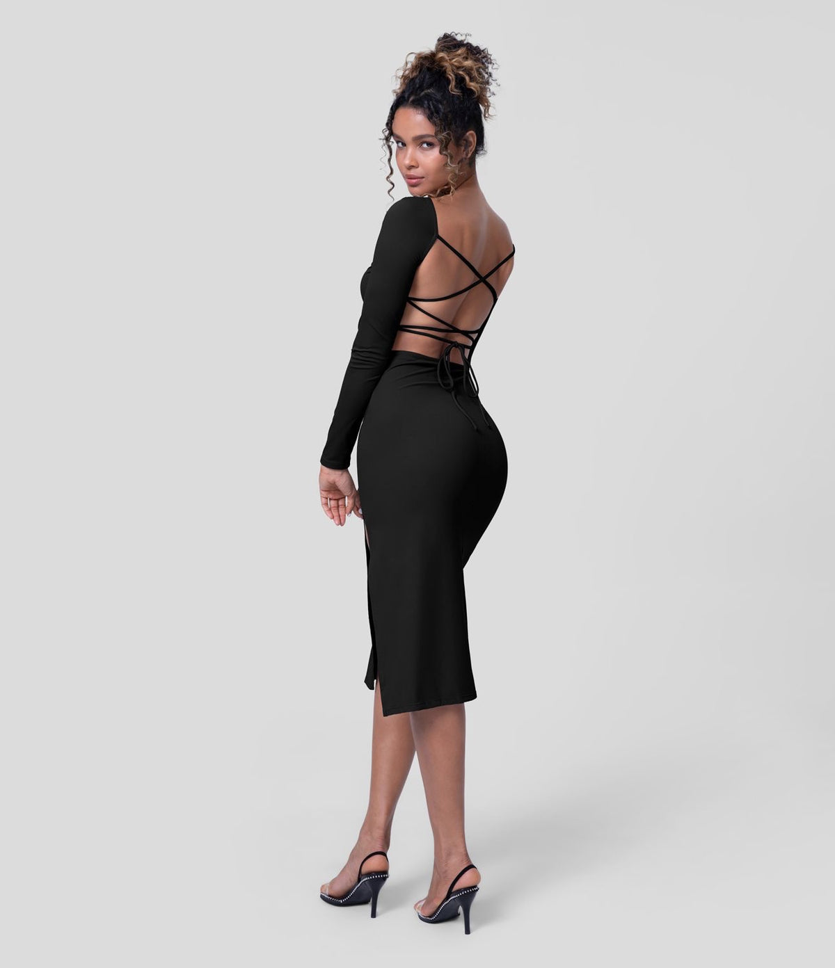 Robe noire lacée dans le dos XL