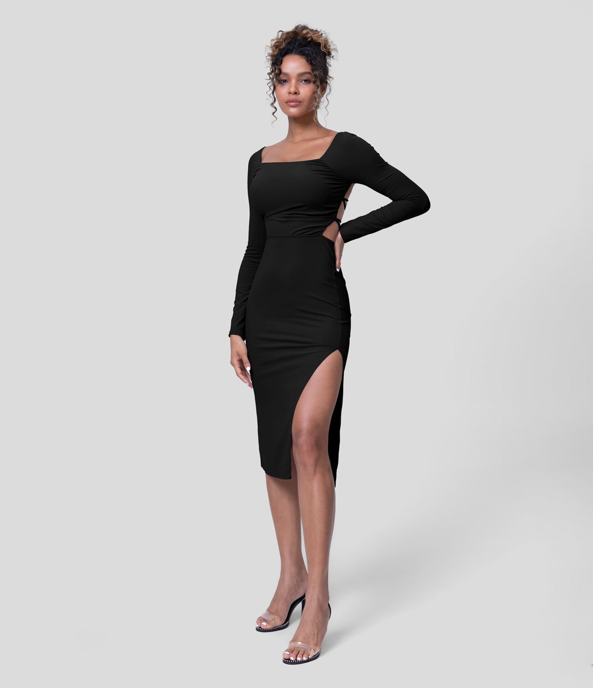 Robe noire lacée dans le dos XL