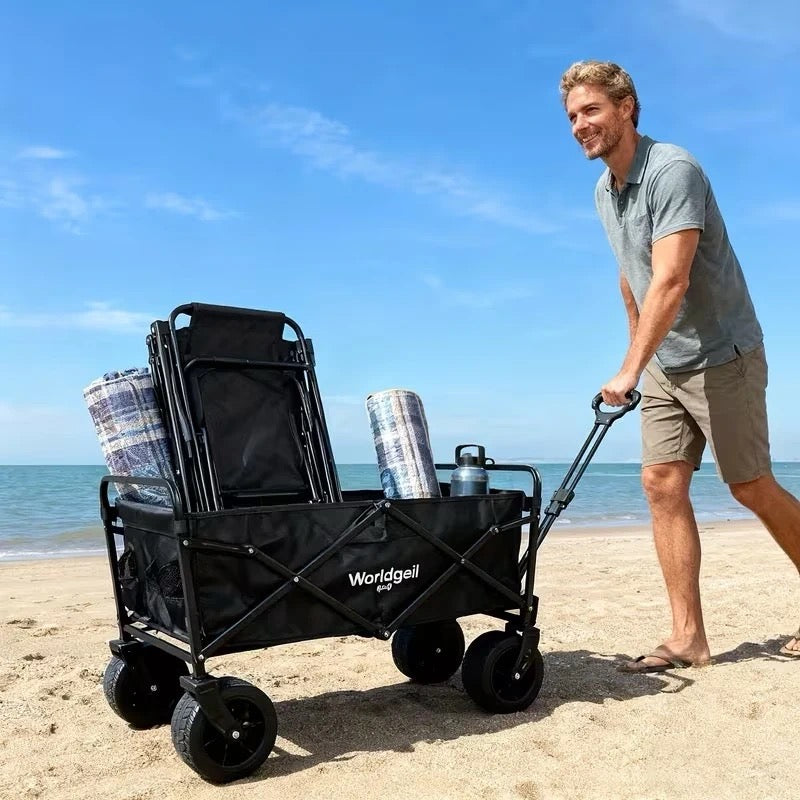 Grand Chariot de Jardin Tout-Terrain Pliable