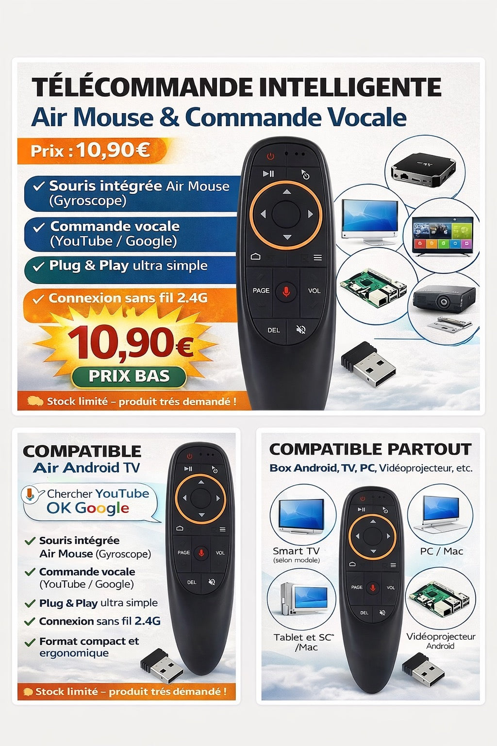 TÉLÉCOMMANDE INTELLIGENTE G10S