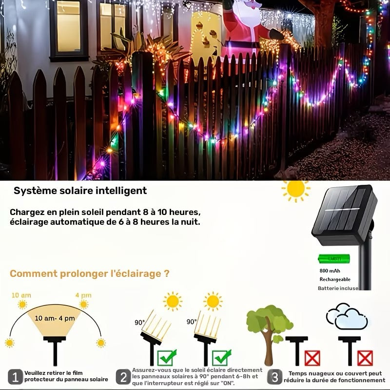 GUIRLANDE LUMINEUSE SOLAIRE 5M