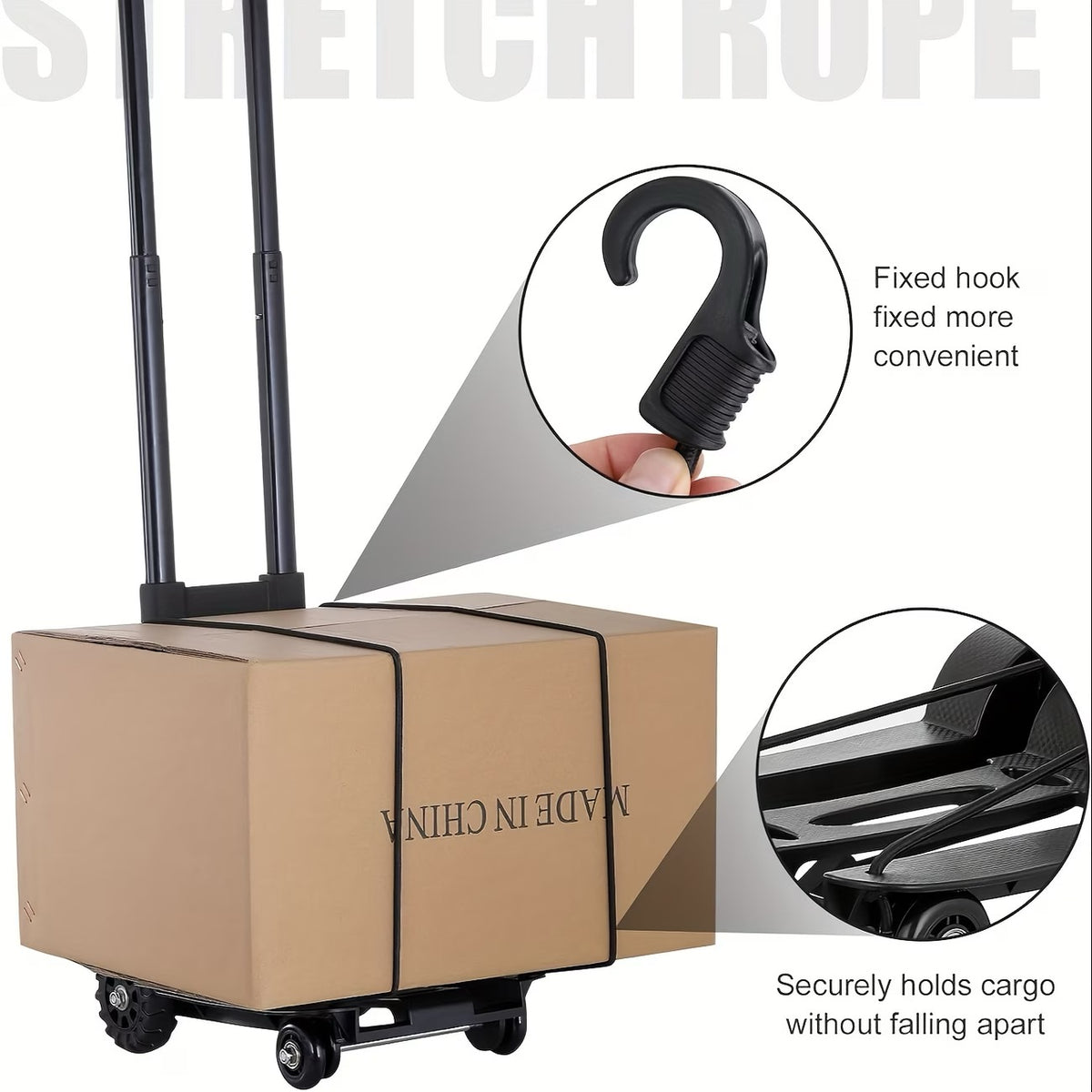 🛒 CHARIOT PLIANT ULTRA COMPACT AVEC SAC ADAPTABLE –