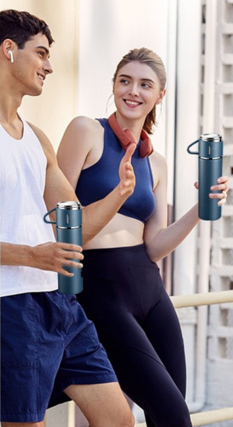 ☕ BOUTEILLE ISOTHERME PREMIUM 500 ML AVEC TASSE INTÉGRÉE