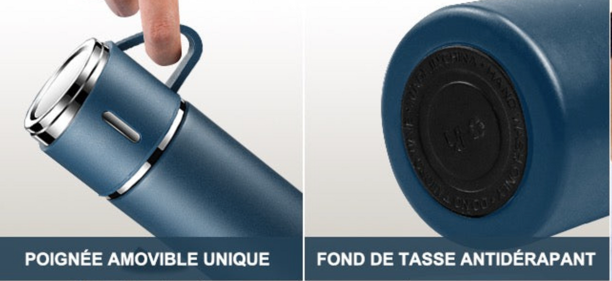 ☕ BOUTEILLE ISOTHERME PREMIUM 500 ML AVEC TASSE INTÉGRÉE
