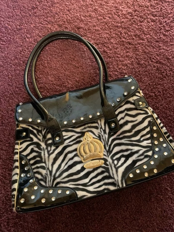 Sac luxe zèbre POMPÖÖS Harald Glööckler