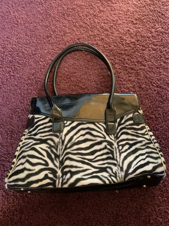 Sac luxe zèbre POMPÖÖS Harald Glööckler