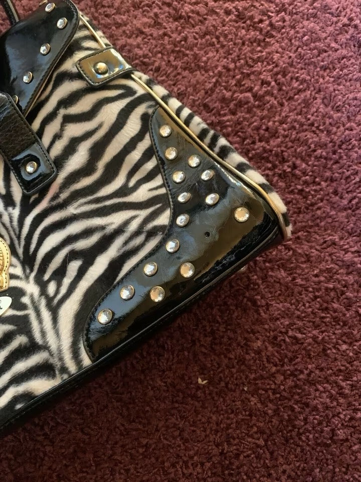 Sac luxe zèbre POMPÖÖS Harald Glööckler