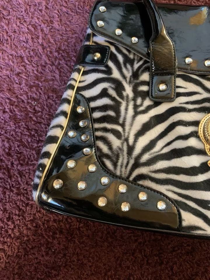 Sac luxe zèbre POMPÖÖS Harald Glööckler