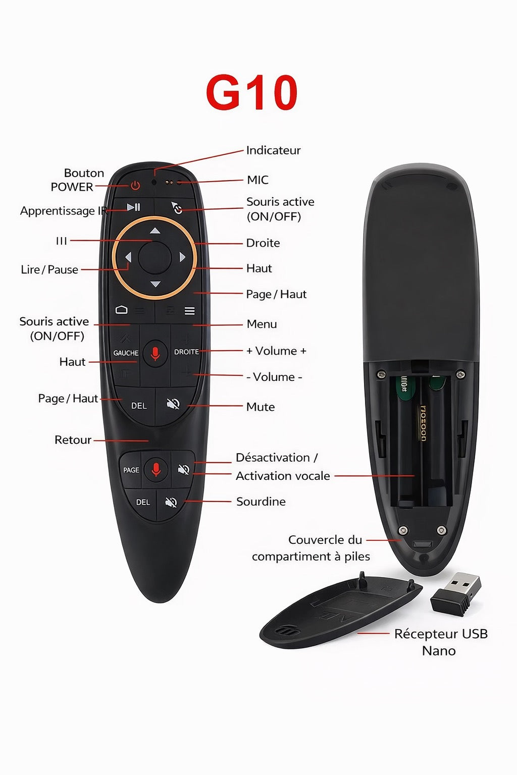 TÉLÉCOMMANDE INTELLIGENTE G10S