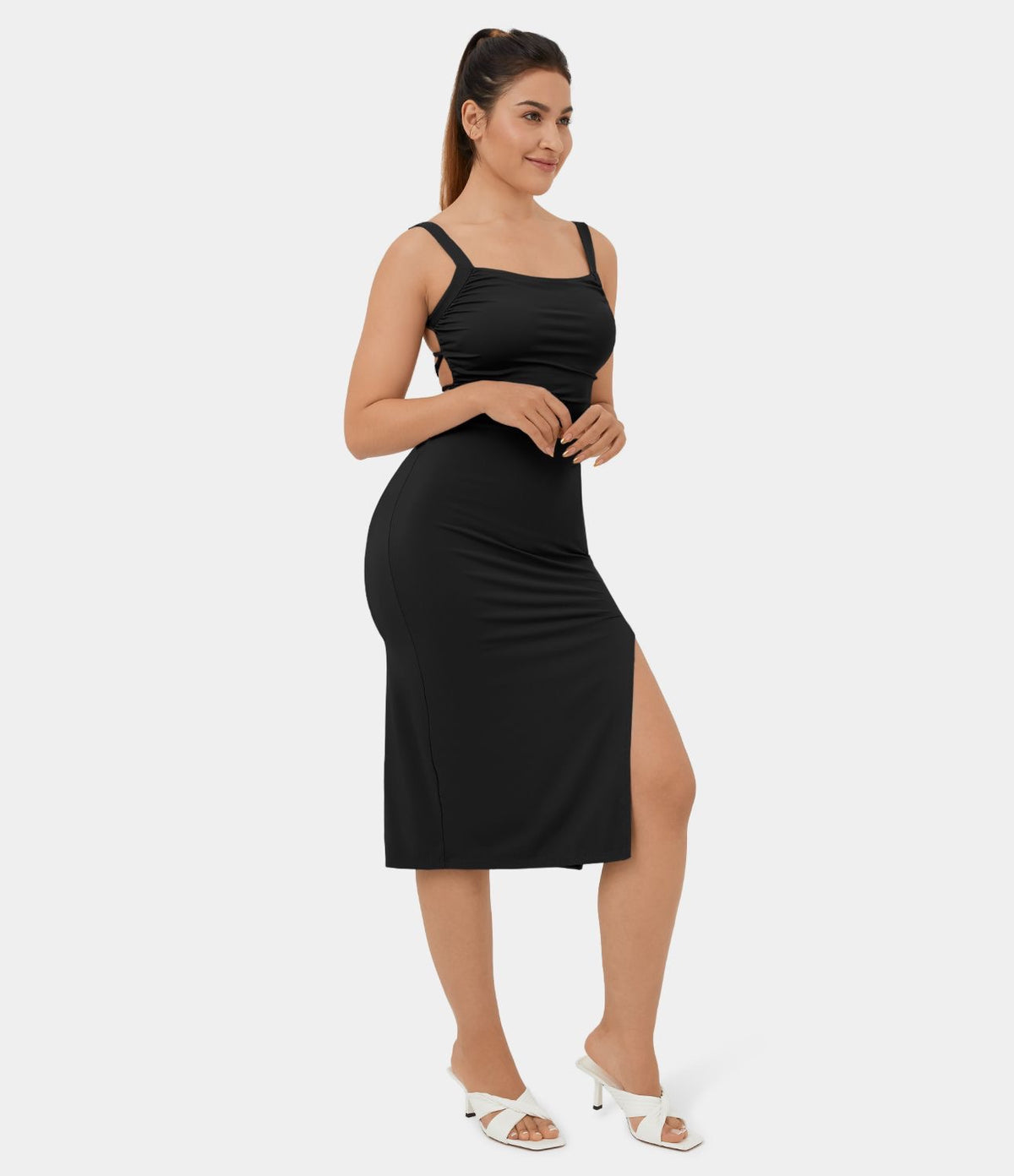 Robe noire lacée dans le dos XL