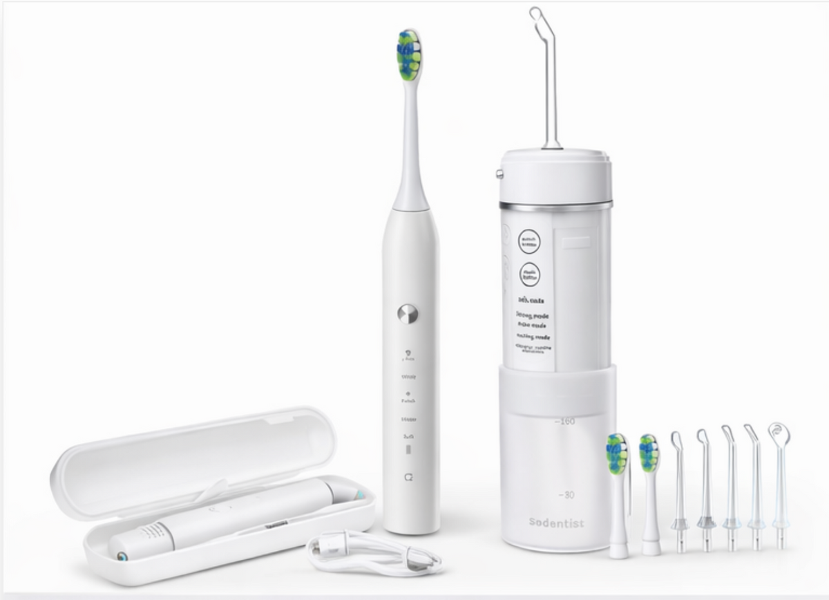 Kit hydropulseur + brosse électrique – nettoyage dentaire pro – neuf