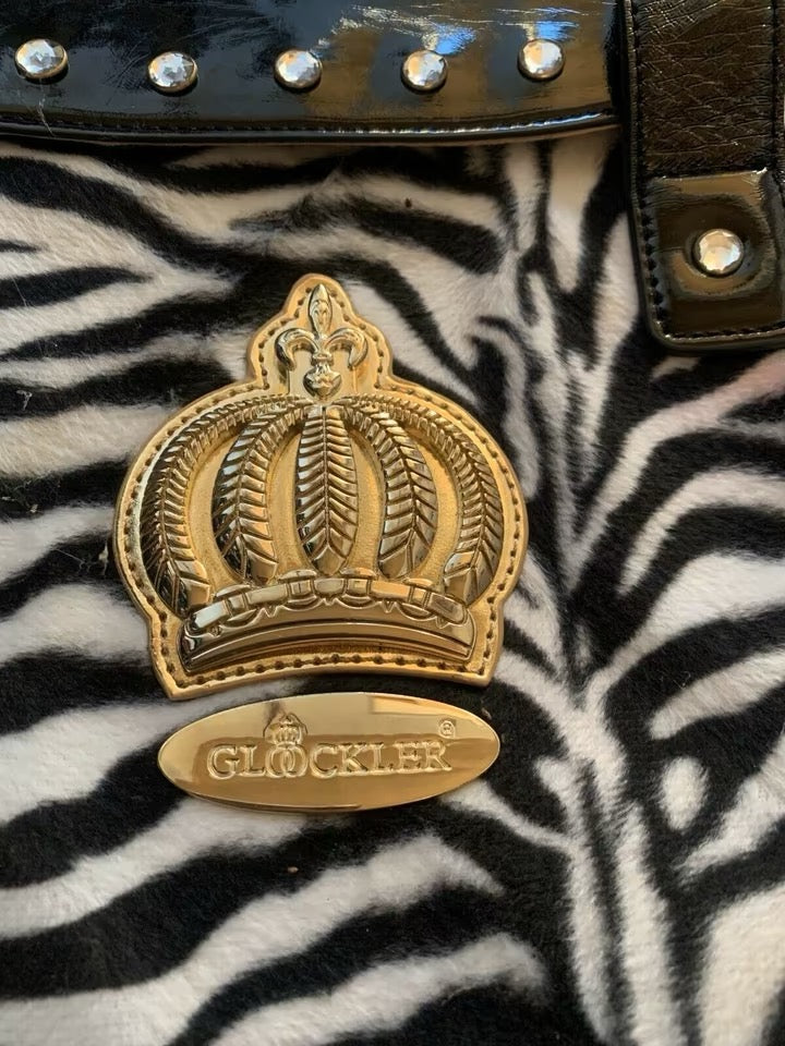 Sac luxe zèbre POMPÖÖS Harald Glööckler