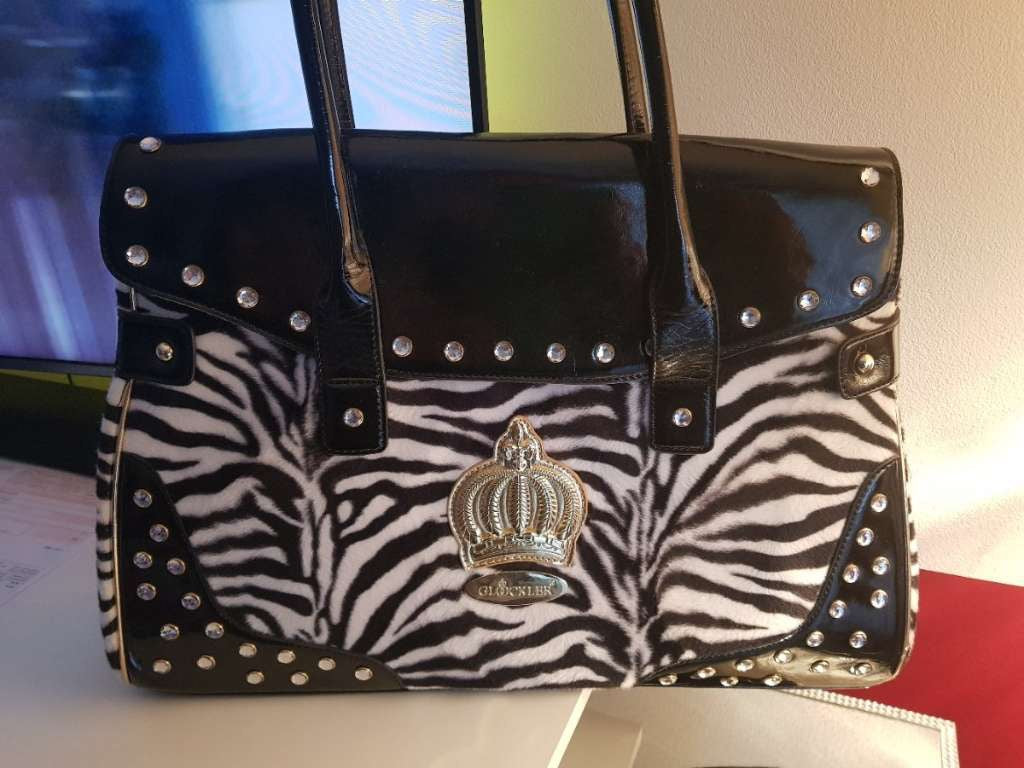 Sac luxe zèbre POMPÖÖS Harald Glööckler