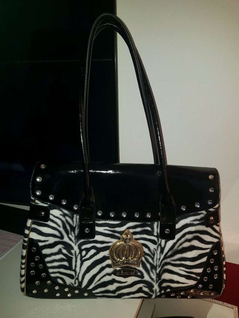 Sac luxe zèbre POMPÖÖS Harald Glööckler