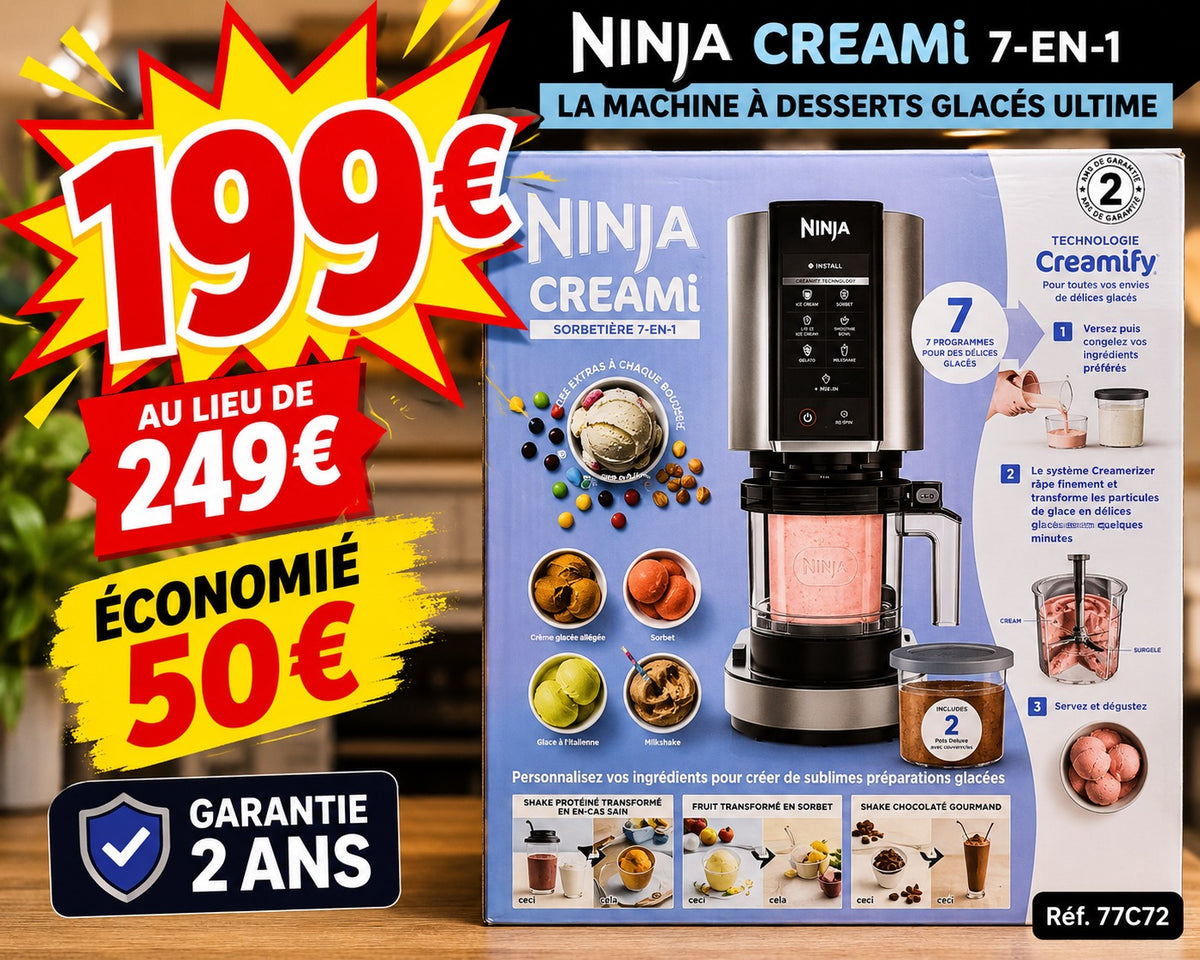 NINJA CREAMi – Sorbetière 7 en 1 Haut de Gamme