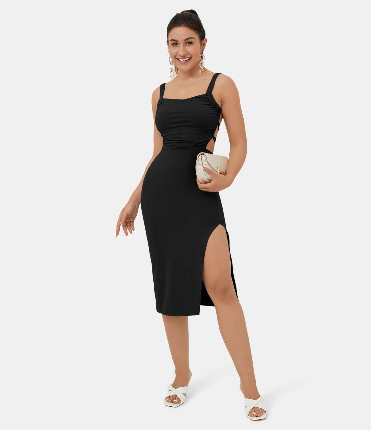 Robe noire lacée dans le dos XL