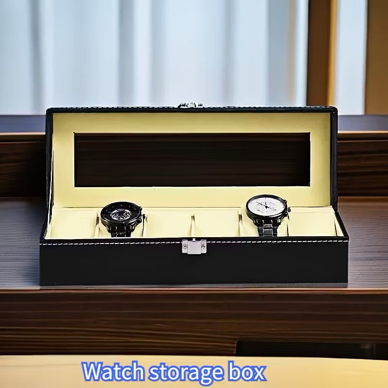 ⌚ COFFRET DE RANGEMENT 6 MONTRES – NOIR ÉLÉGANT