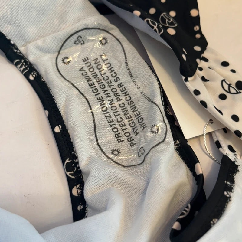 Maillot de bain 2 pièces Noir Blanc – Taille L