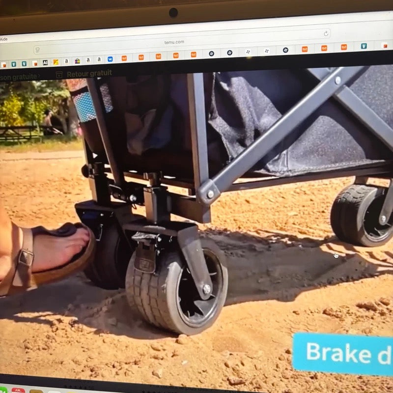 Grand Chariot de Jardin Tout-Terrain Pliable