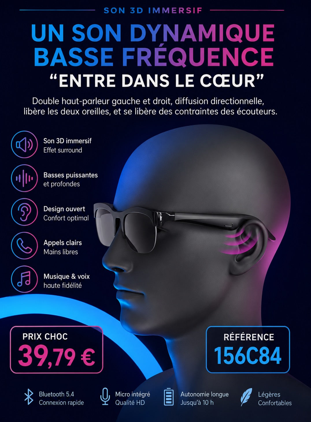 😎 LUNETTES INTELLIGENTES BLUETOOTH IA 2026