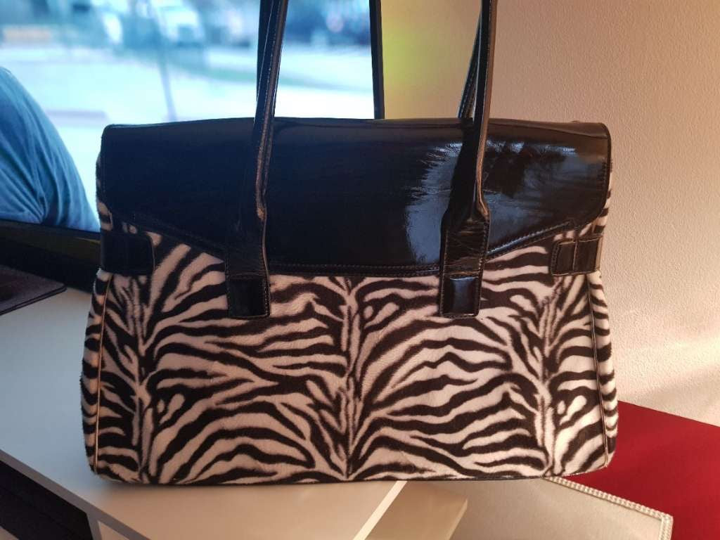 Sac luxe zèbre POMPÖÖS Harald Glööckler