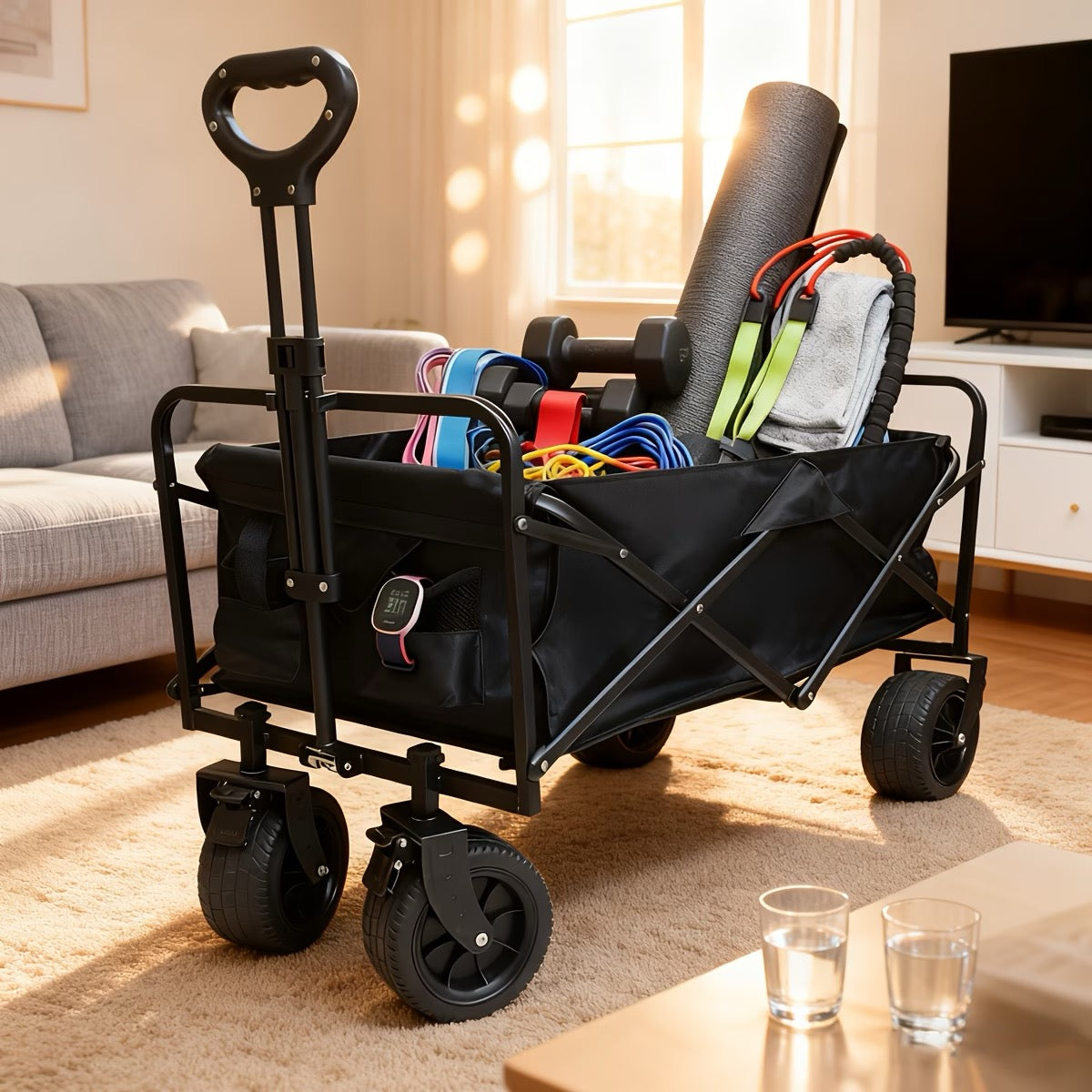 Grand Chariot de Jardin Tout-Terrain Pliable