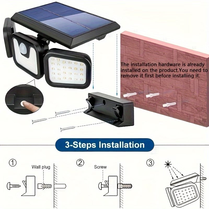 LAMPE SOLAIRE EXTÉRIEUR – DÉTECTEUR DE MOUVEMENT