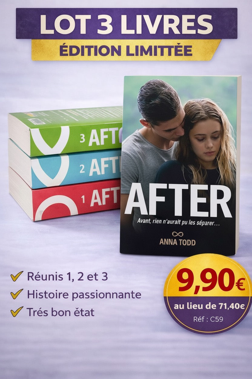 LOT 3 livres AFTER – Anna Todd 📚 Saisons 1, 2 & 3