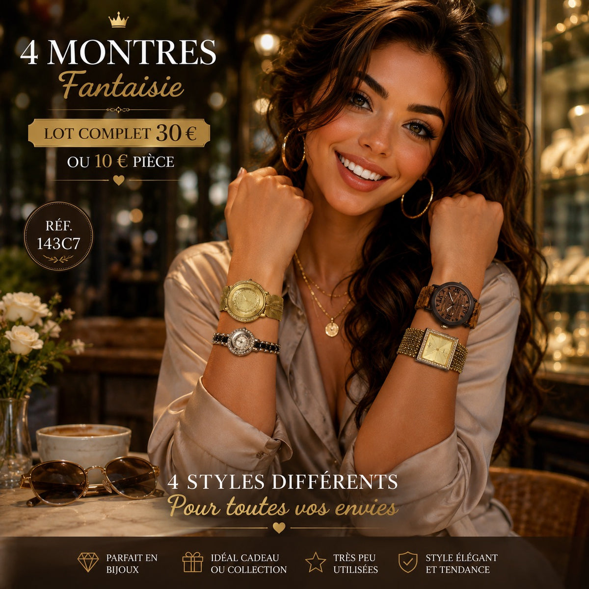 Lot de 4 montres