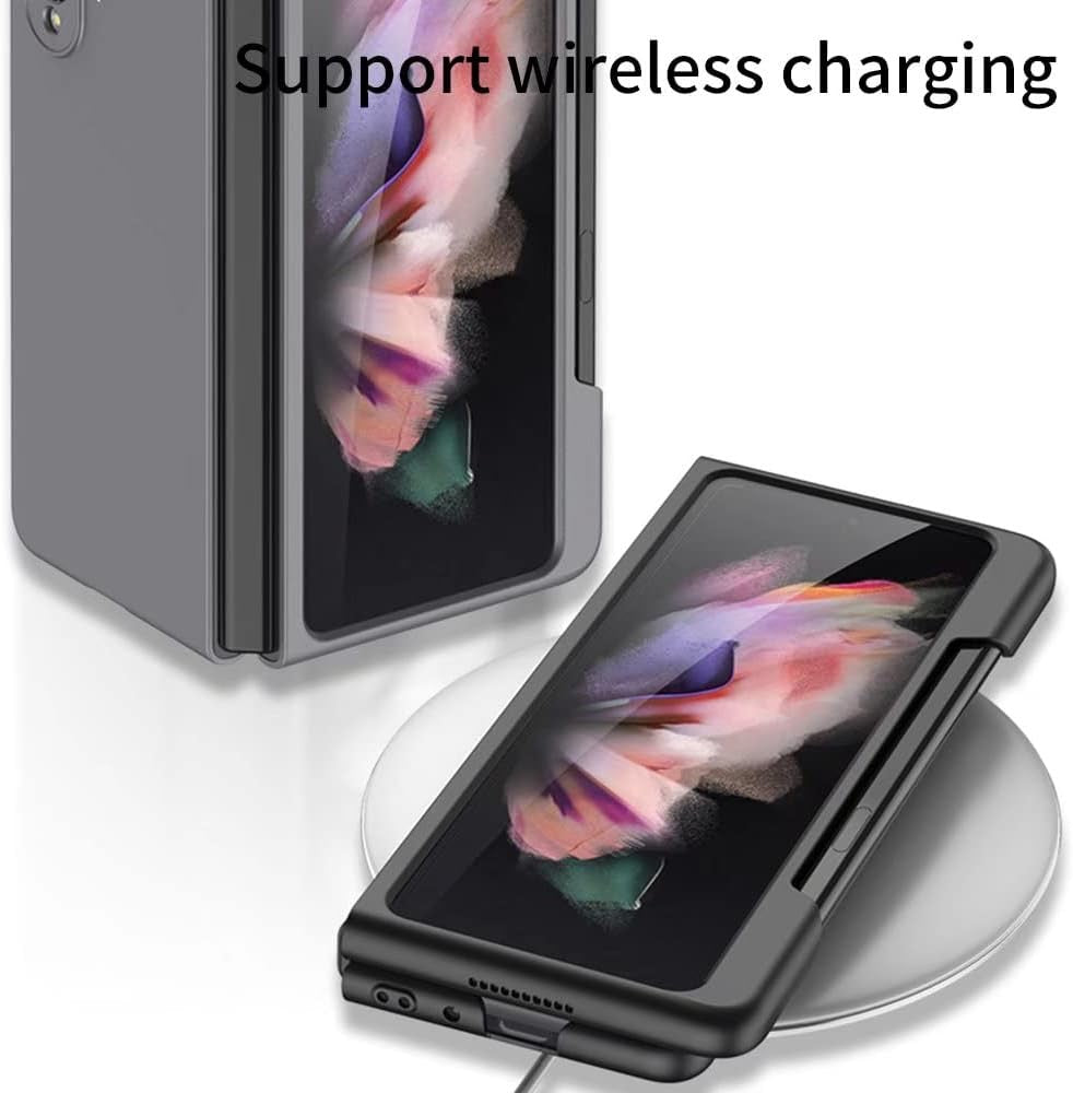 📱 Coque intégrale 360° Samsung Galaxy Z Fold 3 – Verre trempé intégré – Vert nuit